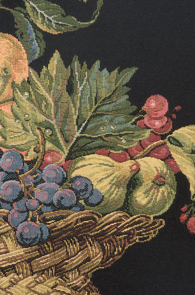 Fruit Basket Black European Tapestry