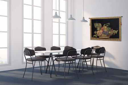 Fruit Basket Black European Tapestry