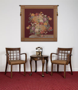 Elegant Masterpiece Wine Square European Tapestry