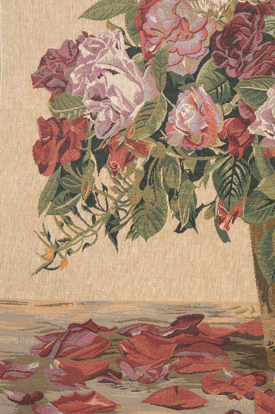 Spring Flowers Beige European Tapestry