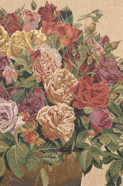 Spring Flowers Beige European Tapestry