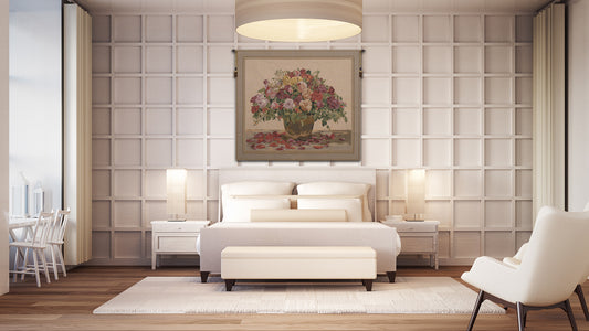 Spring Flowers Beige European Tapestry