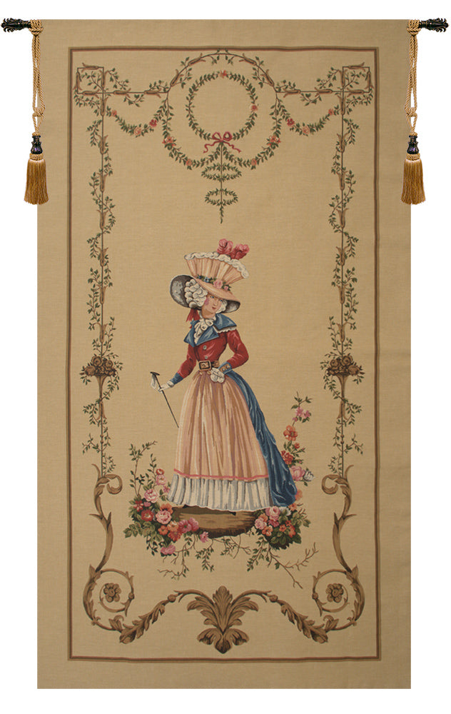 A Lady Waiting European Tapestry