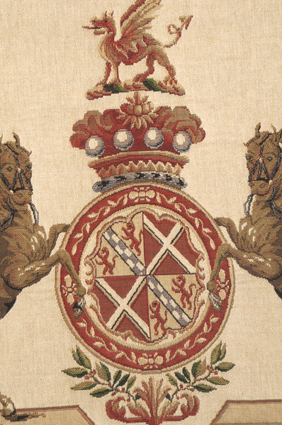 Horse Crest Beige European Tapestry