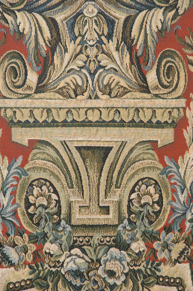 Heraldic Red Small European Tapestry