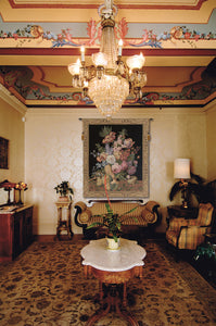 Brussels Bouquet Small Black European Tapestry