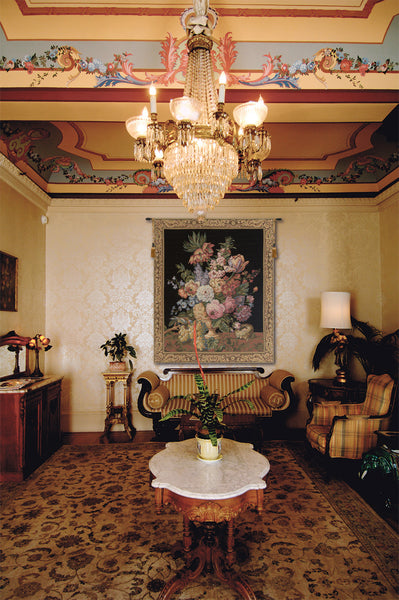 Brussels Bouquet Small Black European Tapestry