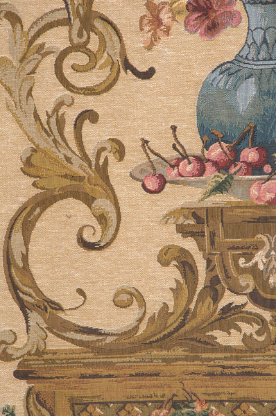 Floral Vase in a Gazebo European Tapestry