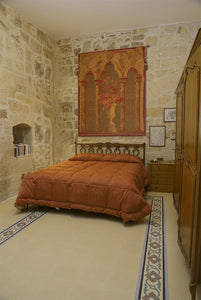 Rose Colonnade Red European Tapestry