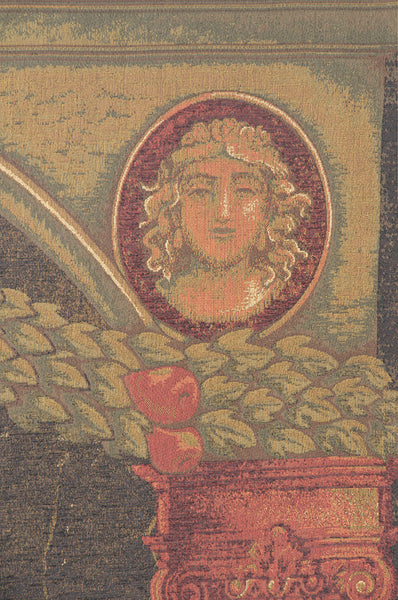 Olde World Filigree Urn Black European Tapestry