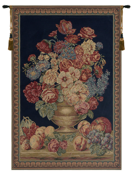 Vase on Blue Mini European Tapestry