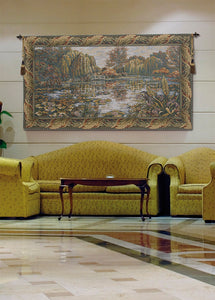 Giverny with Acantha Leaf Border European Tapestry