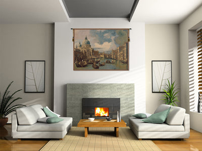 Saint Mary of Health and the Grand Canal Horizontal Italian Tapestry Wall Hanging