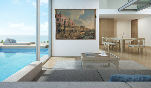 Riva Degli Schiavoni Italian Tapestry Wall Hanging