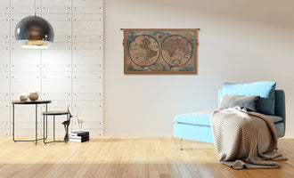 Antique Map I Italian Tapestry Wall Hanging