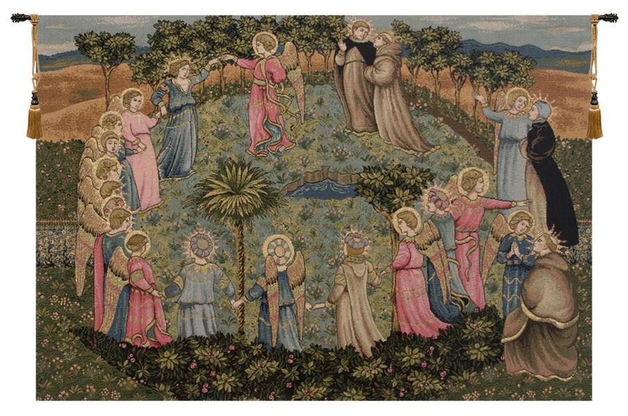 Roundance of Saints Italian Tapestry Wall Hanging