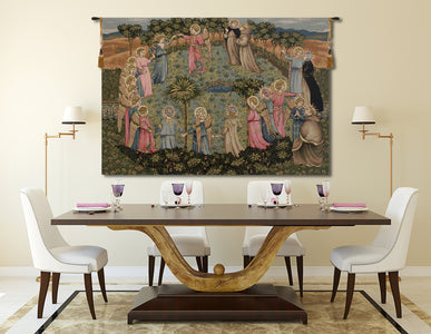 Roundance of Saints Italian Tapestry Wall Hanging
