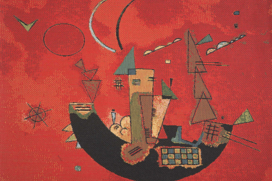 Kandinsky's Mit und Gegen European Cushion Cover