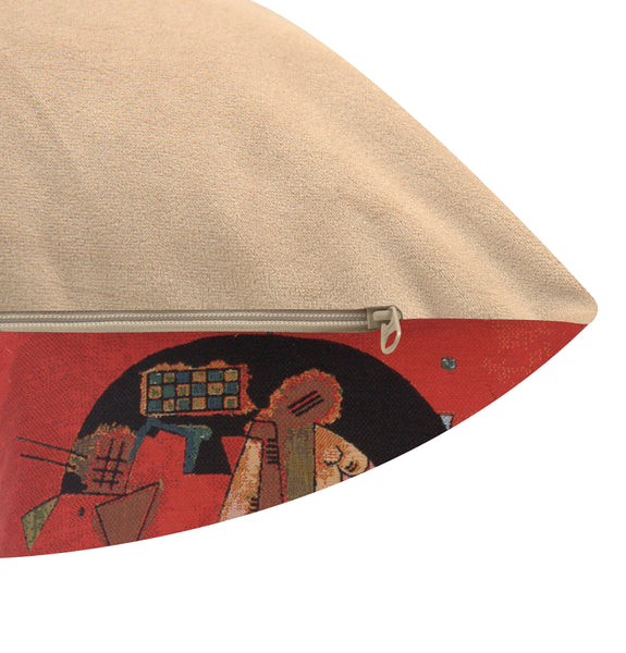 Kandinsky's Mit und Gegen European Cushion Cover