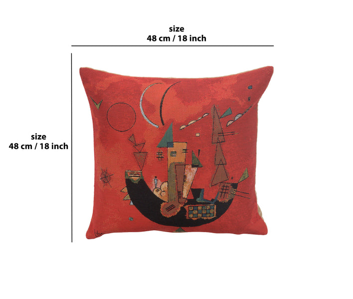Kandinsky's Mit und Gegen European Cushion Cover