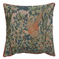 A Pheasant In A Forest Large French Tapestry Cushion by William Morris