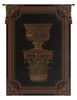 Urn on Pillar Black Small European Tapestry