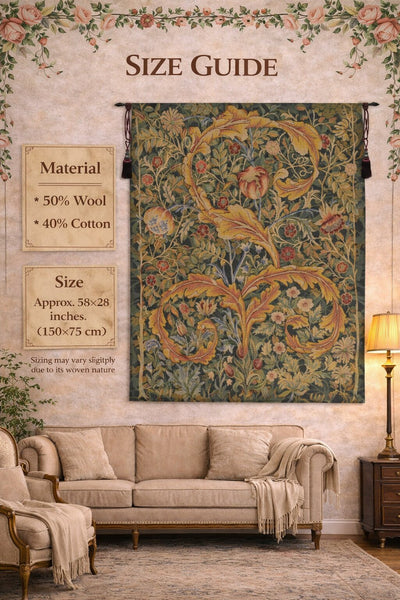 Acanthe Green Medium French Tapestry
