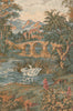 Swan in the Lake Medium with Old Border Italian Tapestry Wall Hanging