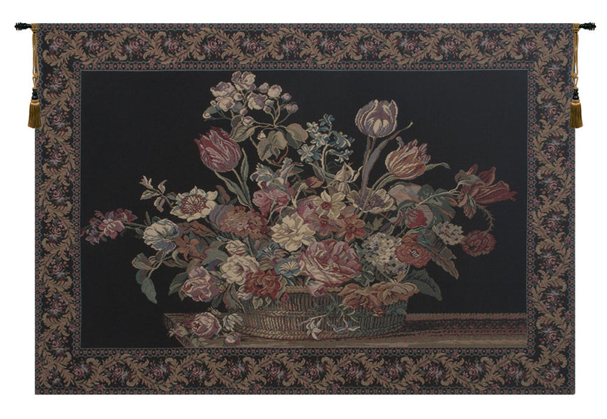 The Vase in Black European Tapestry