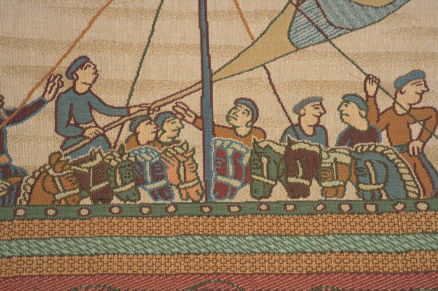 Bayeux The Boat Large French Tapestry Cushion