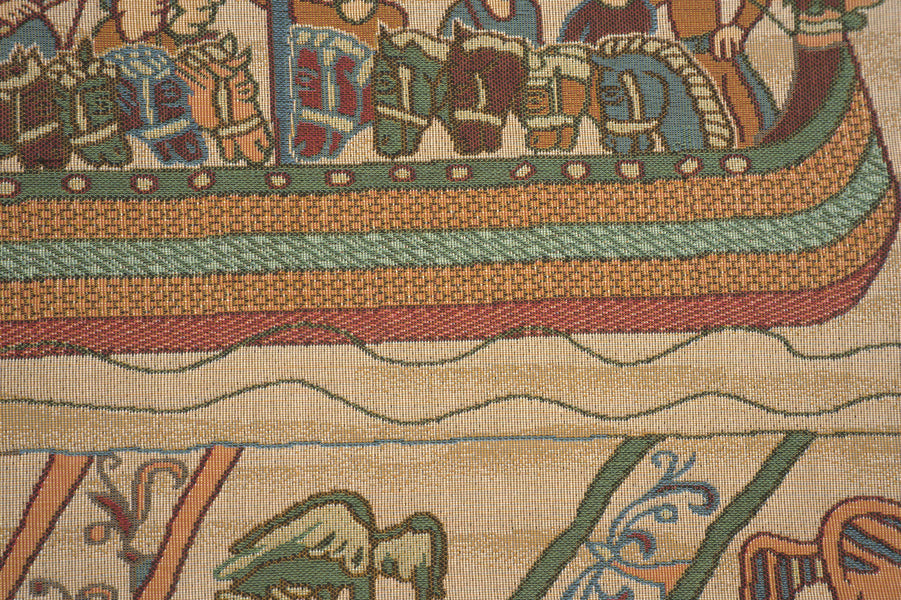 Bayeux The Boat Large French Tapestry Cushion