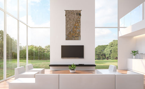 L'Attente Klimt a Droite Gris French Tapestry