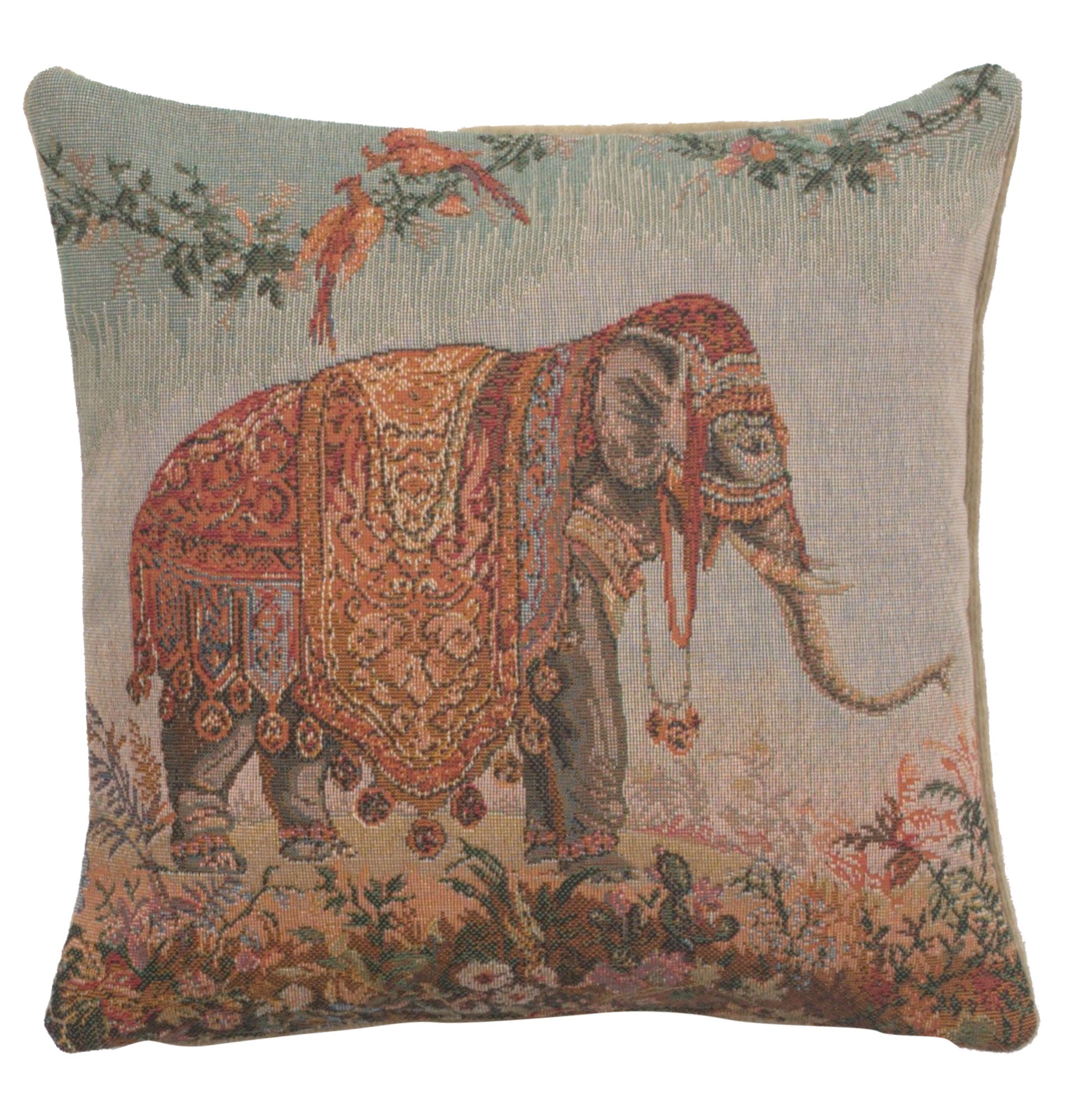 Elephant I Small French Tapestry Cushion