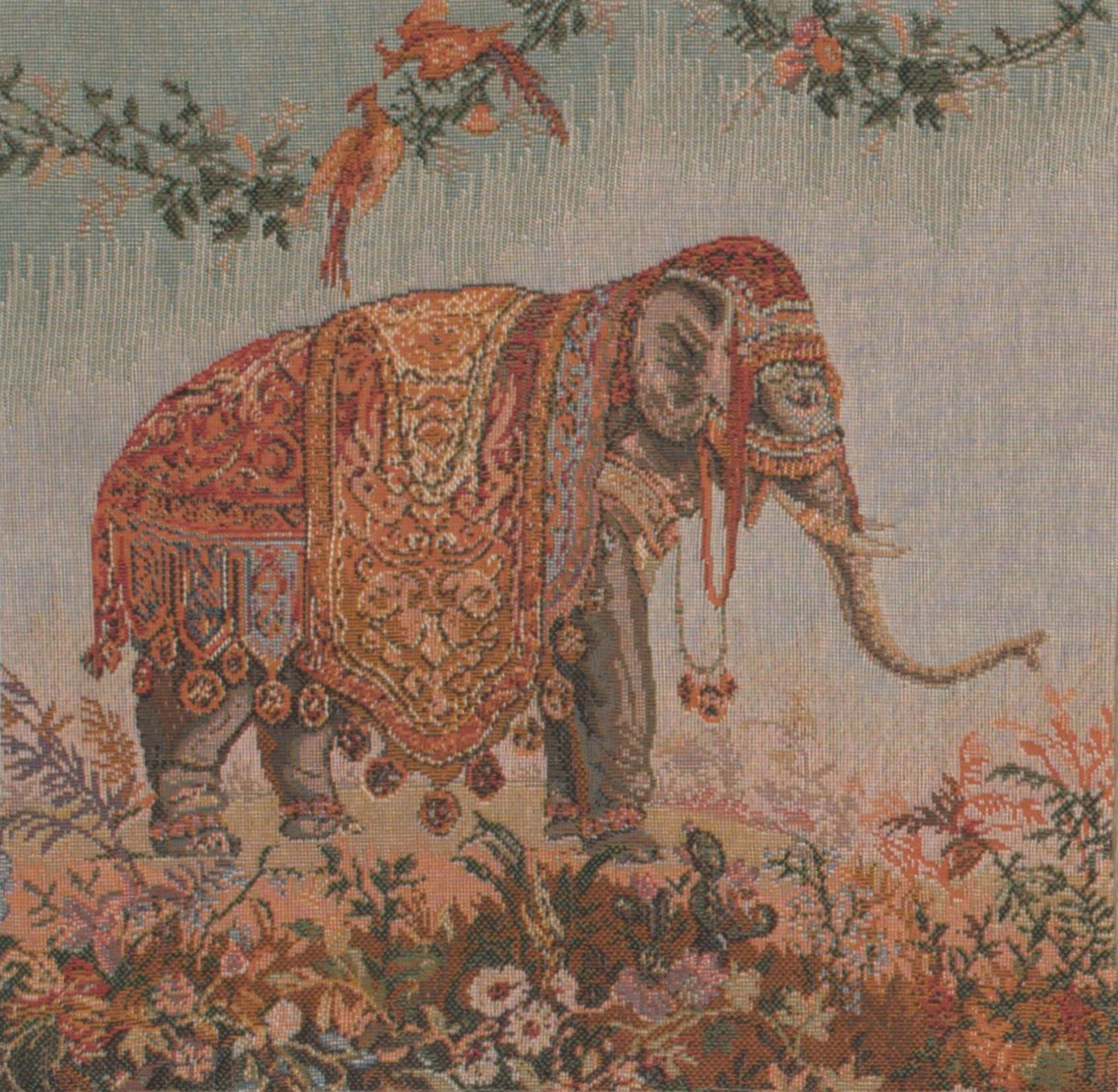 Elephant I Small French Tapestry Cushion