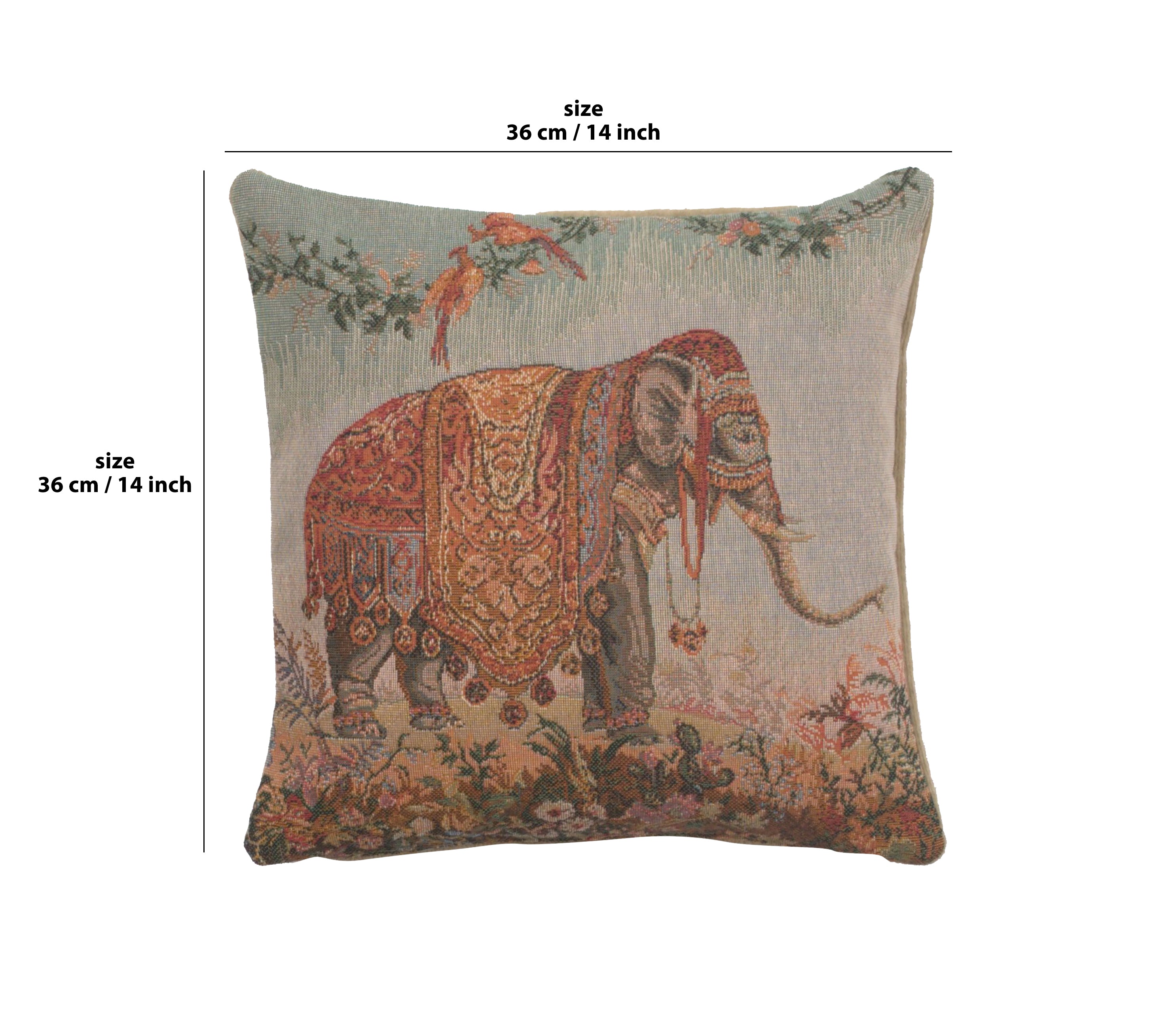 Elephant I Small French Tapestry Cushion