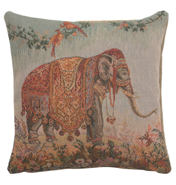Elephant I Small French Tapestry Cushion