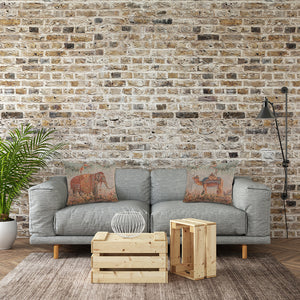 Camel Small French Tapestry Cushion