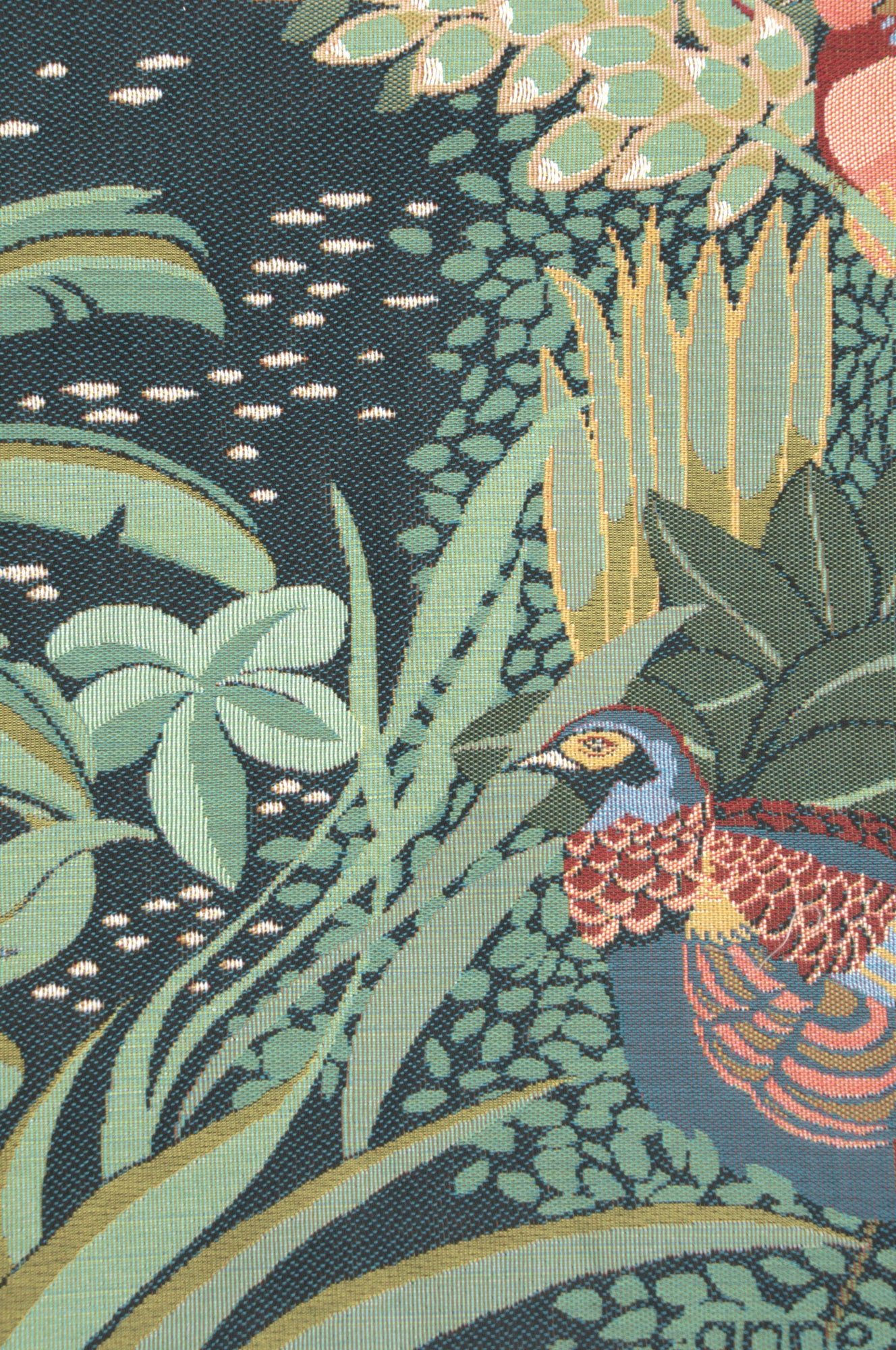 Jungle and Three Birds French Tapestry Cushion