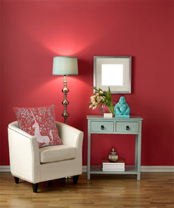 Licorne Fleuri Red French Tapestry Cushion