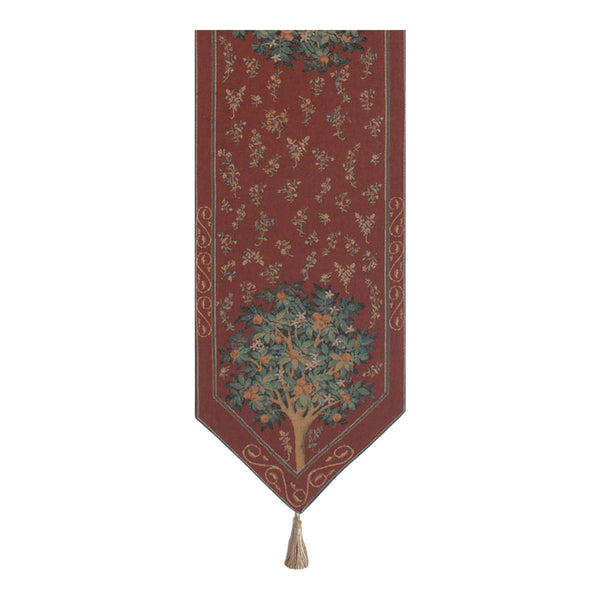 Orange Tree II Large French Tapestry Table Runner