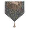 Licorne Captive Bleu Small French Tapestry Table Runner
