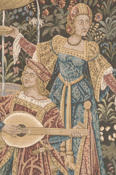 Country Musicians Square Dark European Tapestry