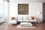 Country Musicians Square Dark European Tapestry