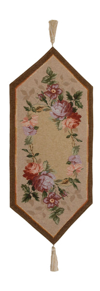 French Floral Roses Small French Tapestry Table Runner