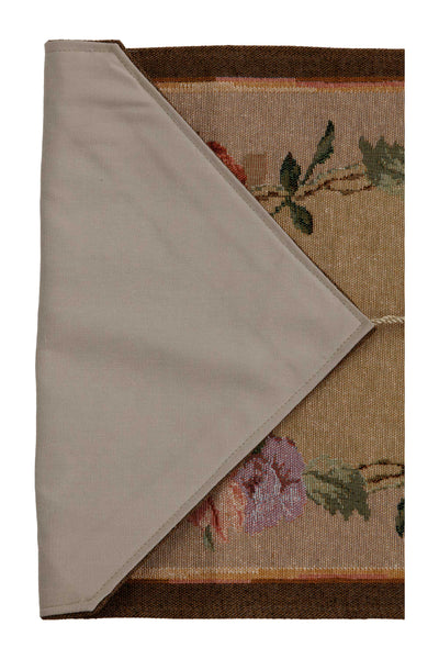 French Floral Roses Small French Tapestry Table Runner