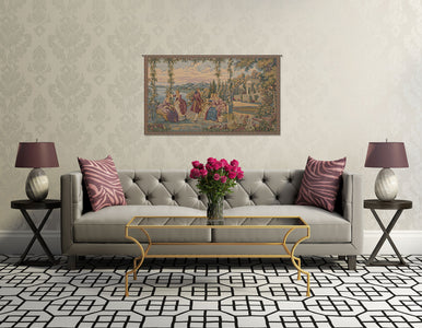 Dame e Lago Italian Tapestry Wall Hanging