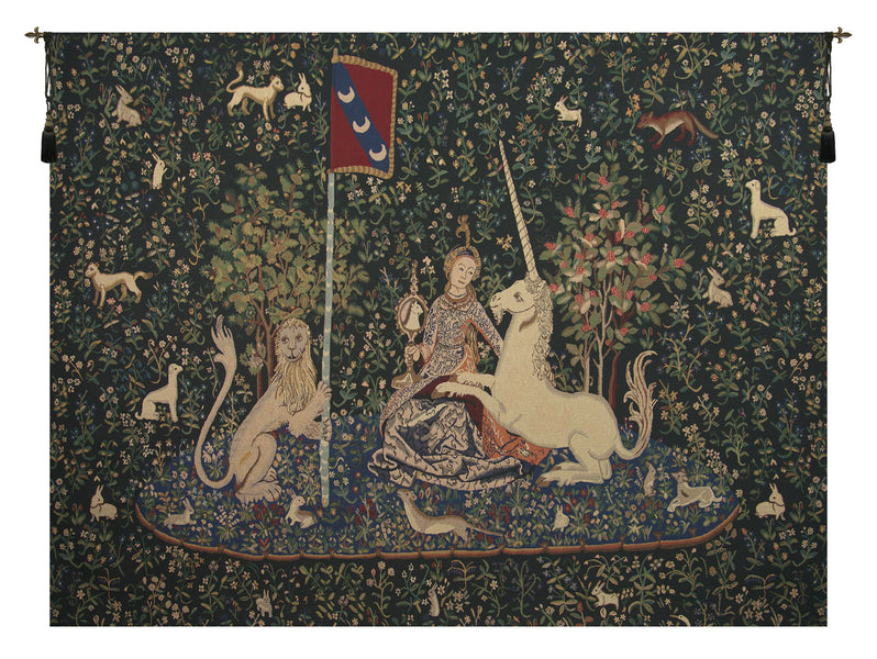 Lady and the Mirror Dark Belgian Tapestry