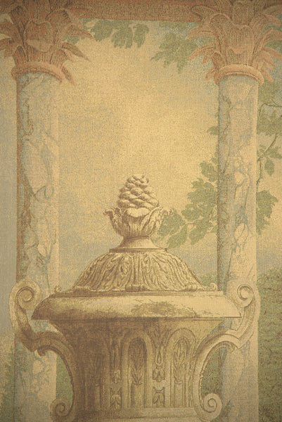 Urn with Columns Brown Small European Tapestry