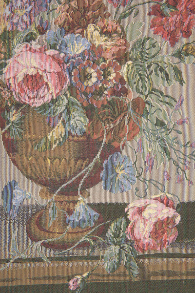 Floral Vase Still Life European Tapestry