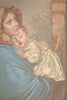Madonna and Child with Border Italian Tapestry Wall Hanging